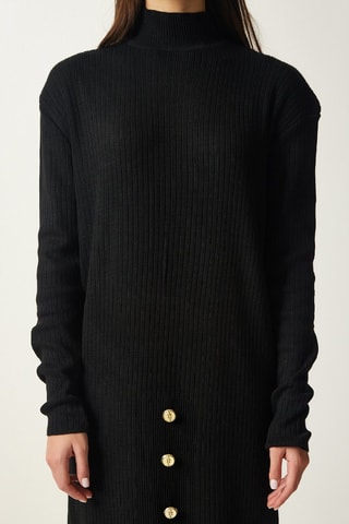 Vestido jersey - Negro