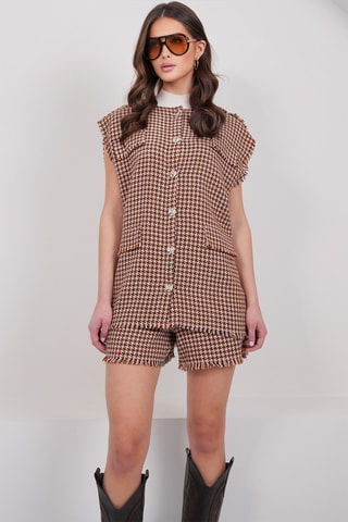 Chaleco y short - Naranja y negro
