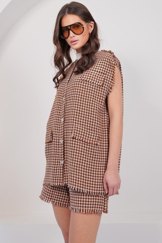 Chaleco y short - Naranja y negro