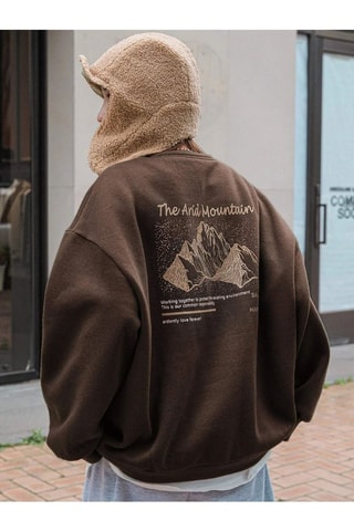 Sudadera oversize - Marrón