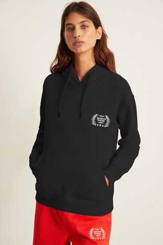 Sudadera con capucha - Negro y blanco