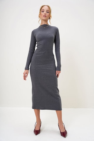 Vestido jersey - Antracita