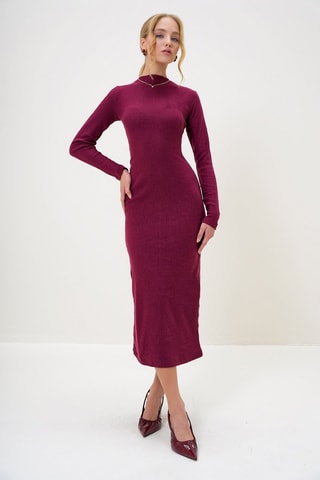 Vestido jersey - Burdeos