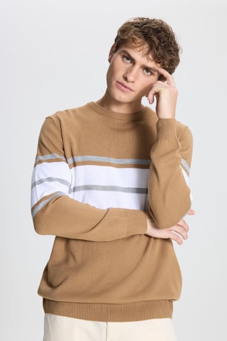 Jersey - Marrón claro y beige