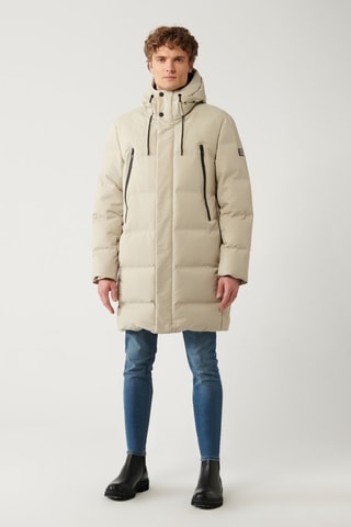 Anorak con capucha - Beige
