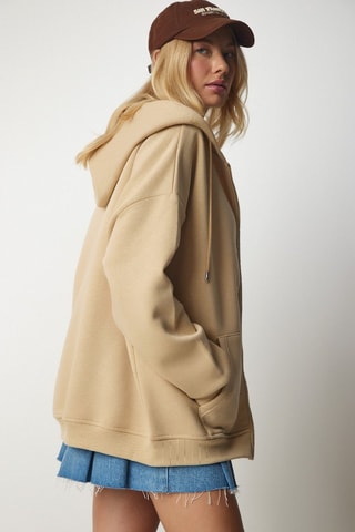 Sudadera con capucha - Camel