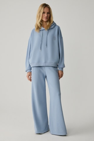 Sudadera regular fit con capucha - Azul claro