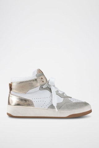 Zapatillas altas de piel - Dorado