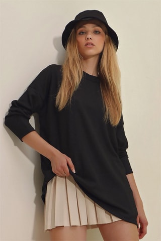 Camiseta oversize - Negro