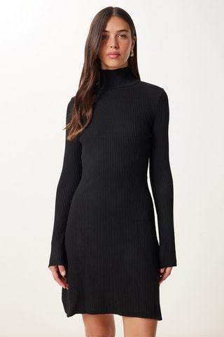 Vestido jersey - Negro
