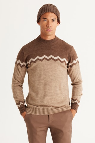 Jersey - Marrón y beige