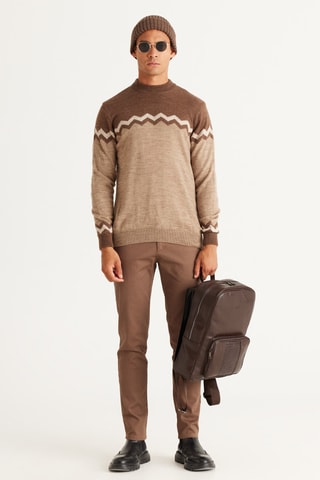 Jersey - Marrón y beige