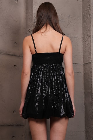Vestido evasé - Negro