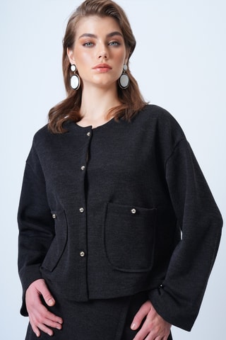 Chaqueta y falda pantalón - Negro