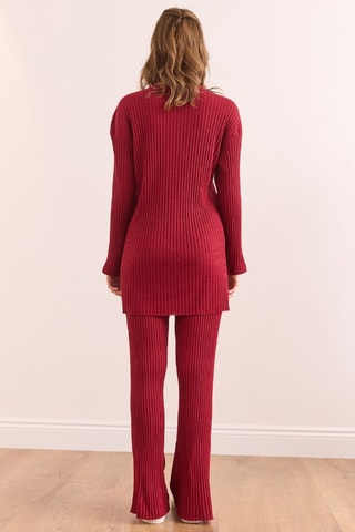 Túnica y pantalón palazzo - Burdeos