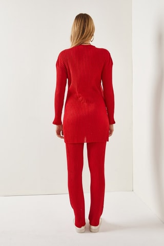 Túnica y pantalón palazzo - Rojo