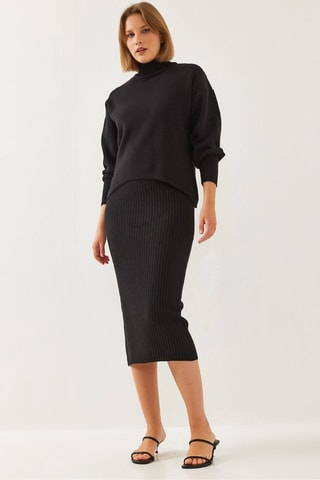 Jersey y vestido jersey - Negro