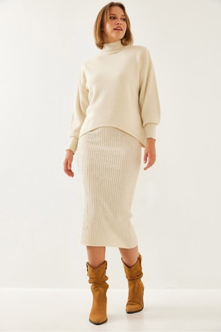 Jersey y vestido jersey - Beige