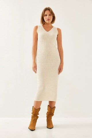 Jersey y vestido jersey - Beige