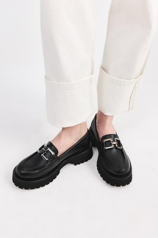 Mocasines con plataforma - Negro