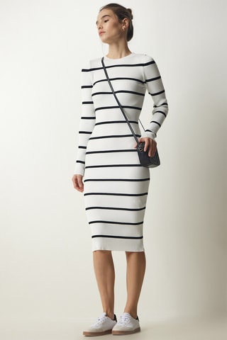 Vestido jersey - Blanco
