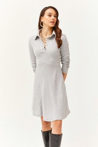 Vestido jersey - Gris