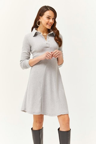 Vestido jersey - Gris
