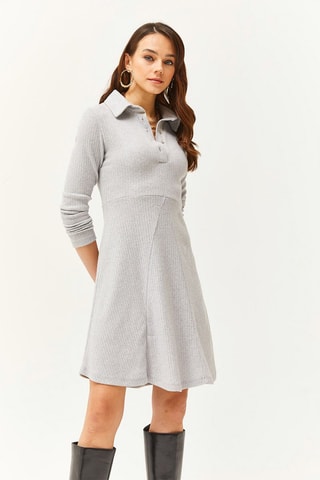 Vestido jersey - Gris