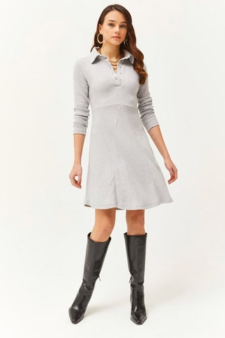 Vestido jersey - Gris