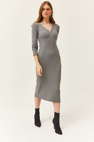 Vestido de tubo - Gris