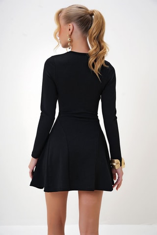 Vestido evasé - Negro