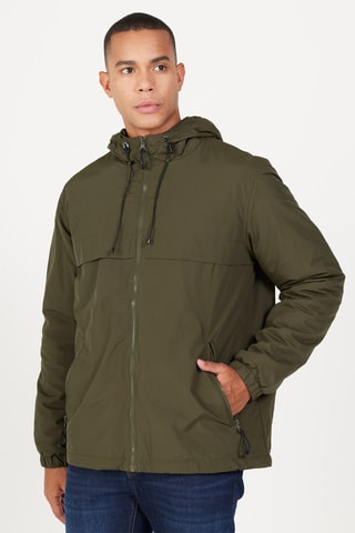 Parka con capucha - Caqui