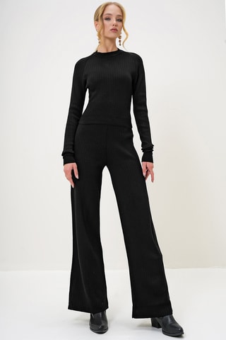 Jersey y pantalón de tiro alto - Negro