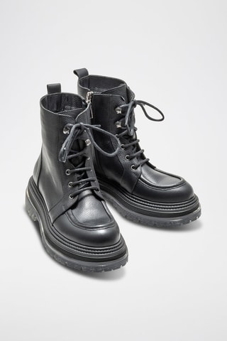 Botas de piel - Negro
