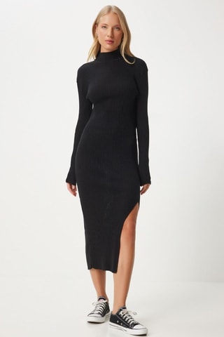 Vestido jersey - Negro