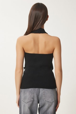 Top cruzado - Negro
