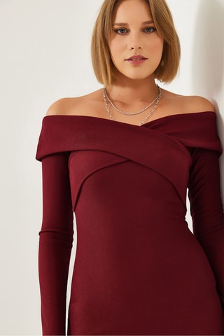 Vestido de tubo - Burdeos