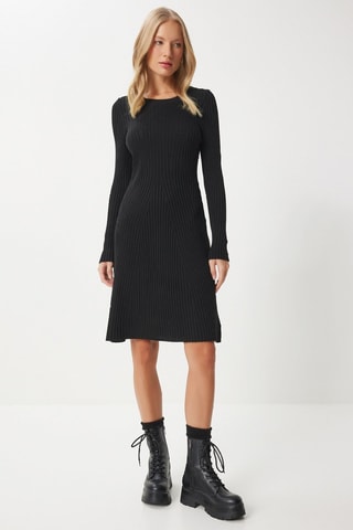 Vestido jersey - Negro