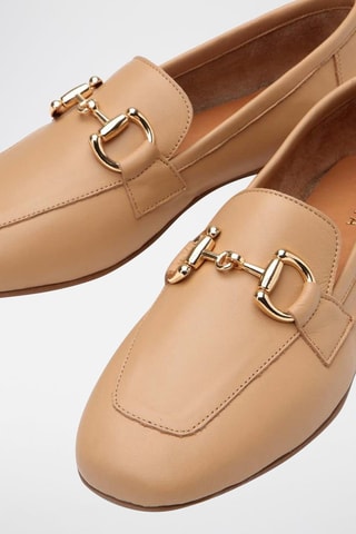 Mocasines de piel - Beige