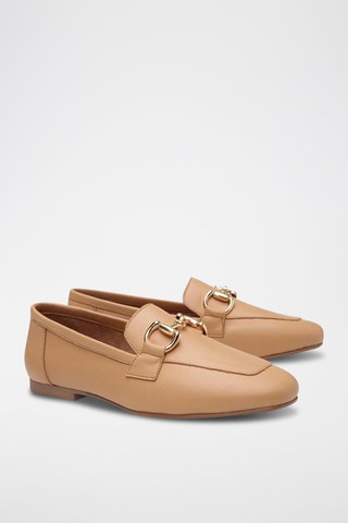 Mocasines de piel - Beige