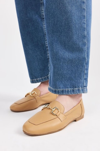 Mocasines de piel - Beige