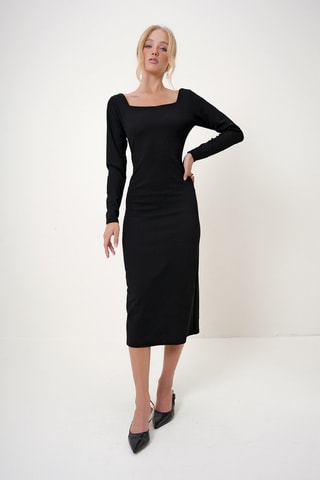 Vestido midi - Negro