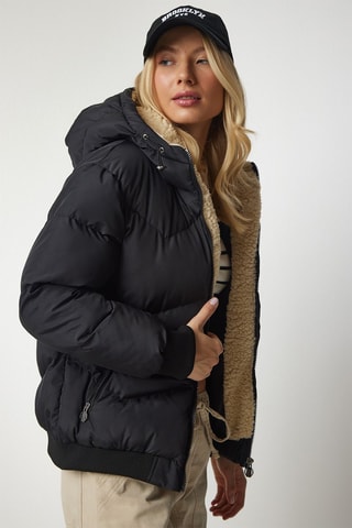 Chaqueta con capucha - Negro