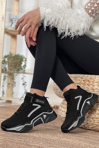 Zapatillas altas - Negro