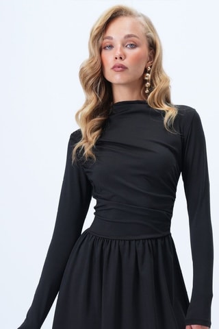 Vestido regular fit - Negro