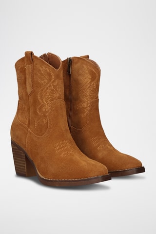 Bottines en cuir - Camel