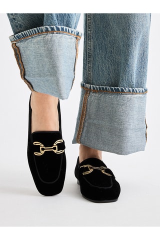 Mocassins en cuir - Noir