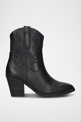 Bottines en cuir - Noir