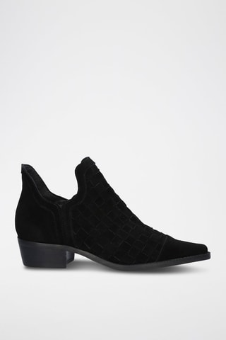 Low boots en cuir - Noir