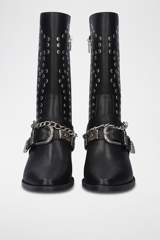 Bottines en cuir - Noir